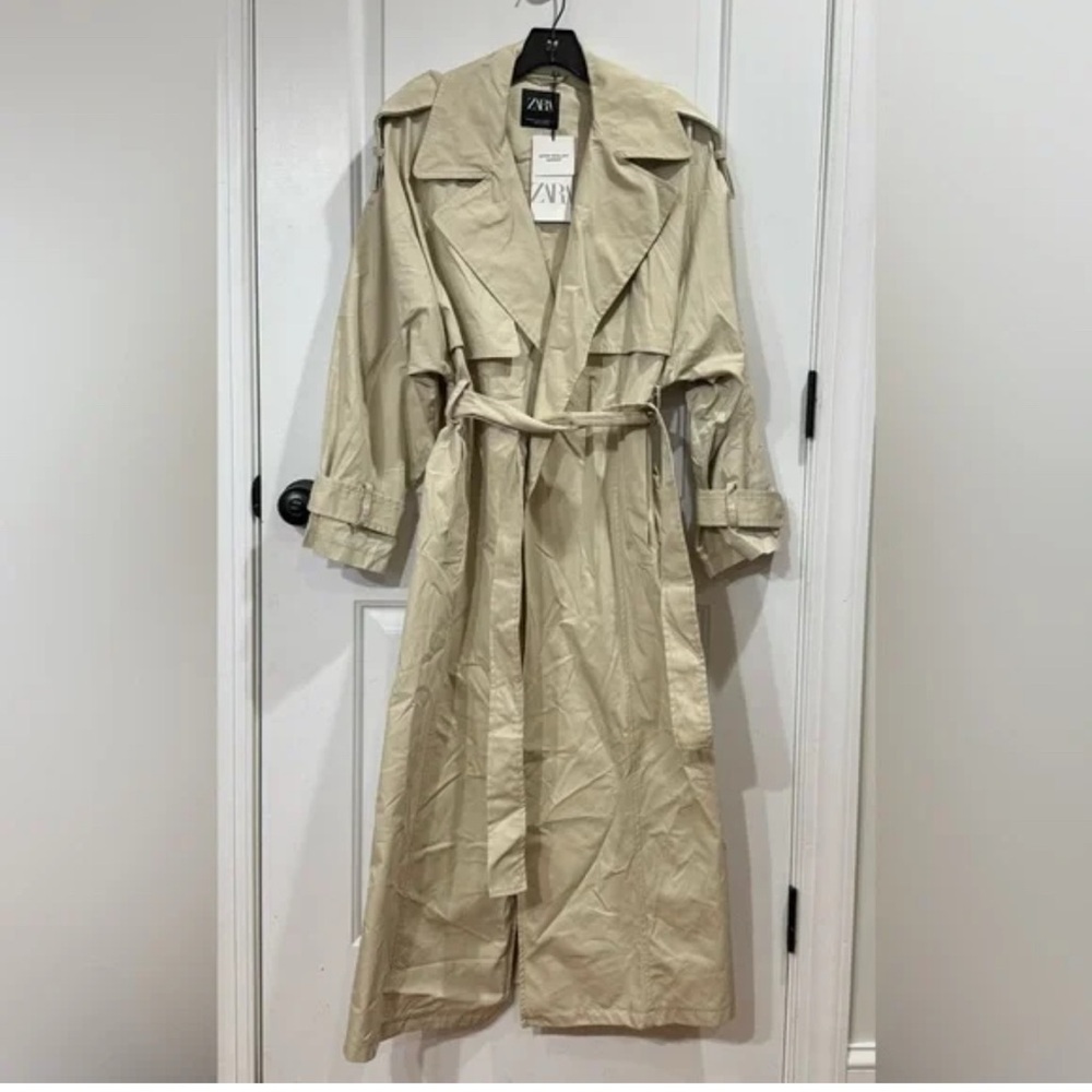 Zara Beige Trench Coat - Picture 3 of 4